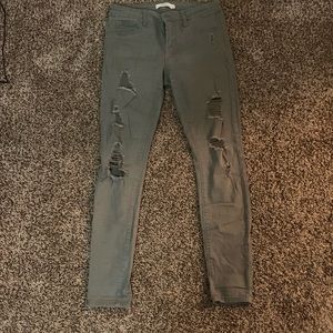 Olive green jeans